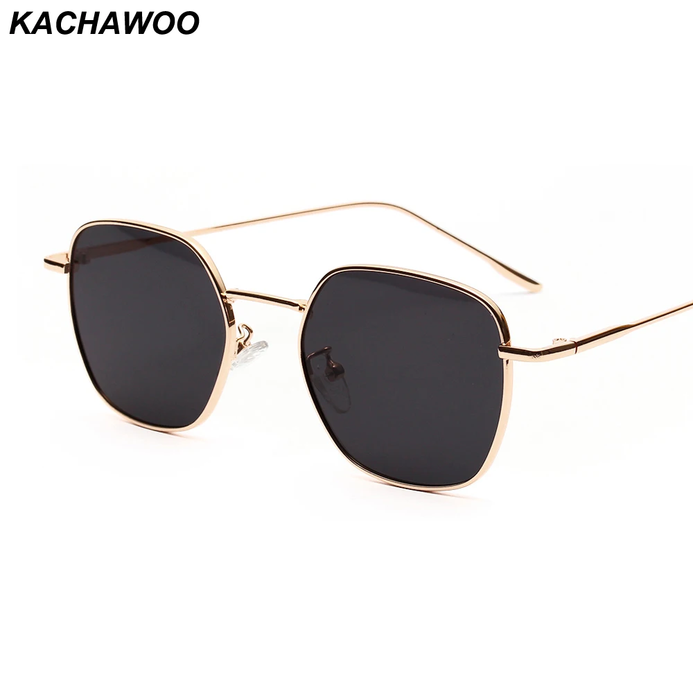 

Kachawoo Metal Frame Small Frame Sunglasses Lady Black Red Brown Square Sun Glasses For Men Summer Fashion 2019