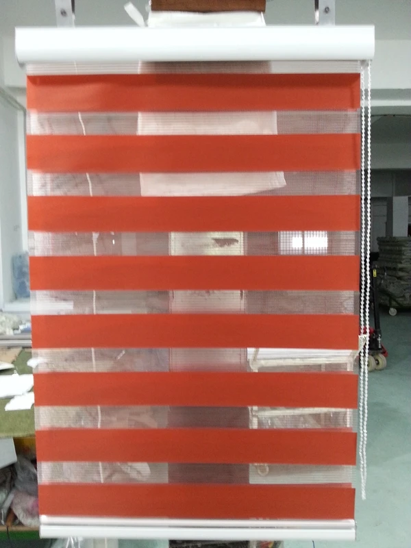 

Roller Zebra Blinds 100% Polyester Translucent Roller Shades in Red Custom Made Window Curtains For Living Room 30 Colors