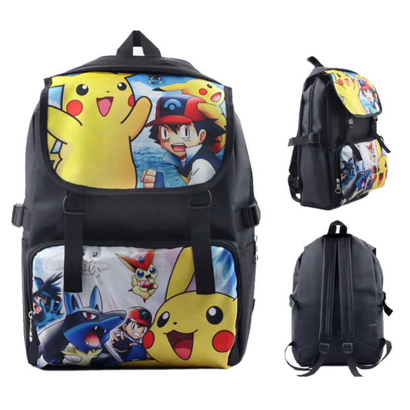 Pokemon Children Backpack Pocket Monster Boys Girls Schoolbag Anime Pikachu Nylon Waterproof Laptop Shoulder Bags Mochila BP0176 (15)