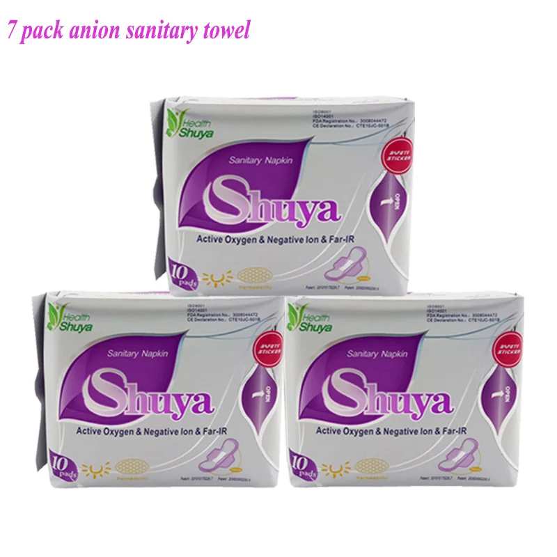 7 упаковок анион гигиенические прокладки менструальные прокладки женский гигиенический продукт хлопок гигиенические салфетки забота о здоровье одноразовые прокладки