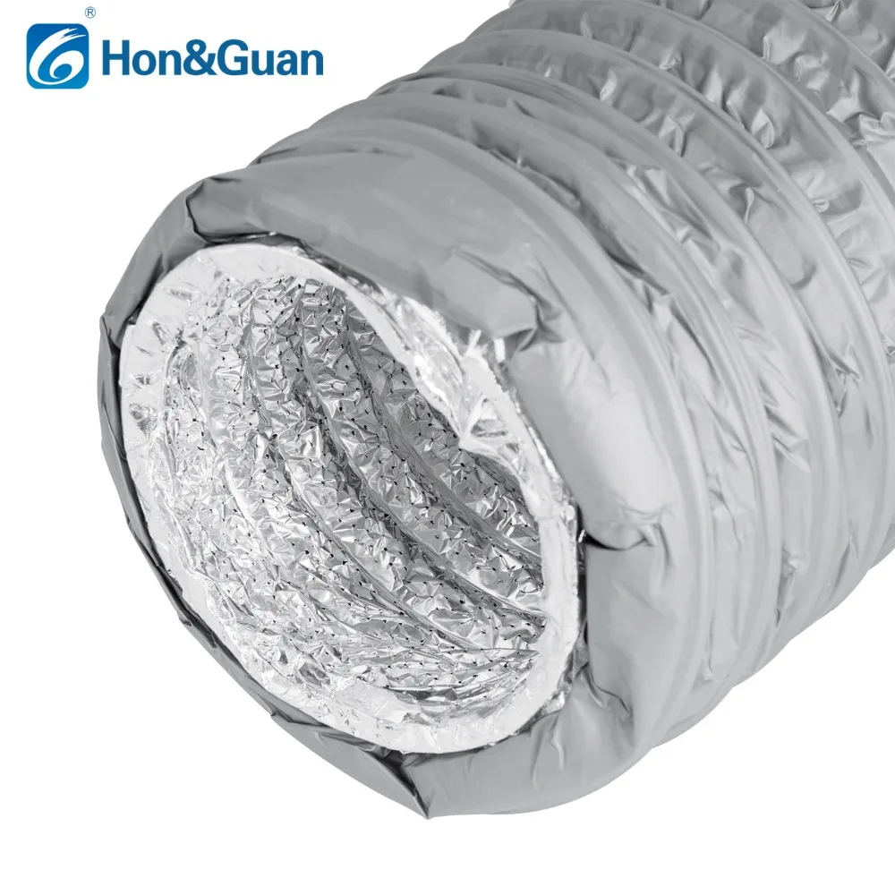 2.5/5m Home Duct Super Silencer Flexible Exhaust Pipe Ventilation Vent Hose Duct Outlet for Air Conditioner Tube Dia 100mm 200mm 2.5/5m Home Duct Super Silencer Flexible Exhaust Pipe Ventilation Vent Hose Duct Outlet for Air Conditioner Tube Dia 100mm 200mm