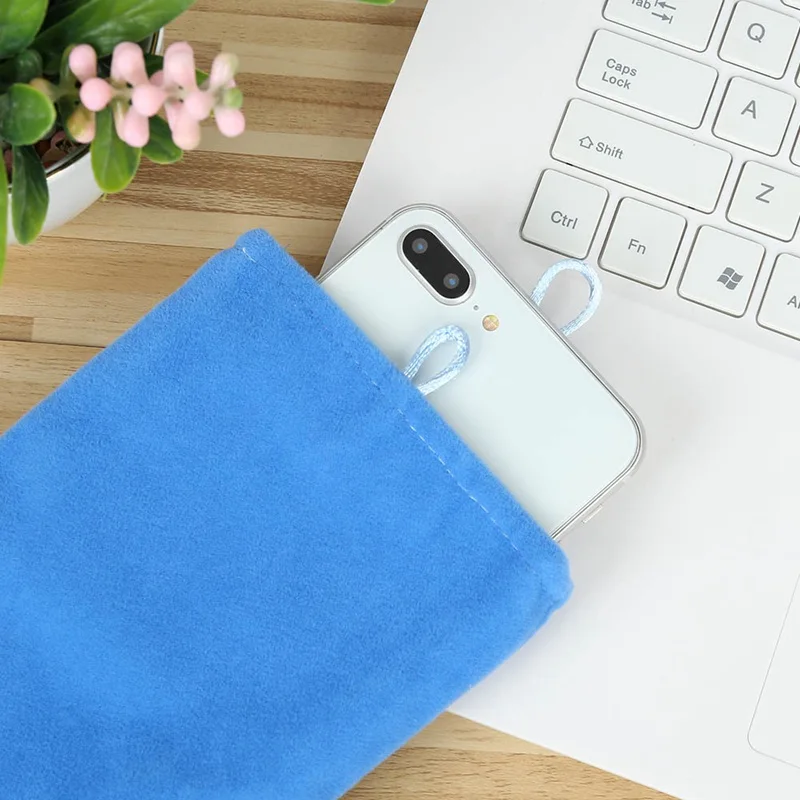 Универсальная фланелевая Мягкая тканевая сумка для Iphone X 7 для samsung 5 дюймов Чехол Портативная сумка для IPhone 6 6S