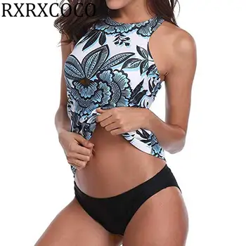 

Bikini 2019 Push Up Swimwear Women Plus Size Bikini Set Padded Swimsuit Sexy Halter Bandage Bathing Suit Printed Swimming Suit
