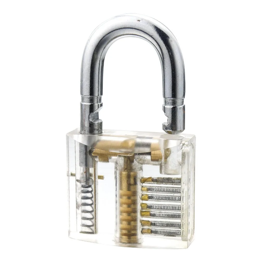 

Furniture Hardware Transparent Cutaway Inside View of Practice Disc Type Padlock Hasps Training Skill Locksmith Lock