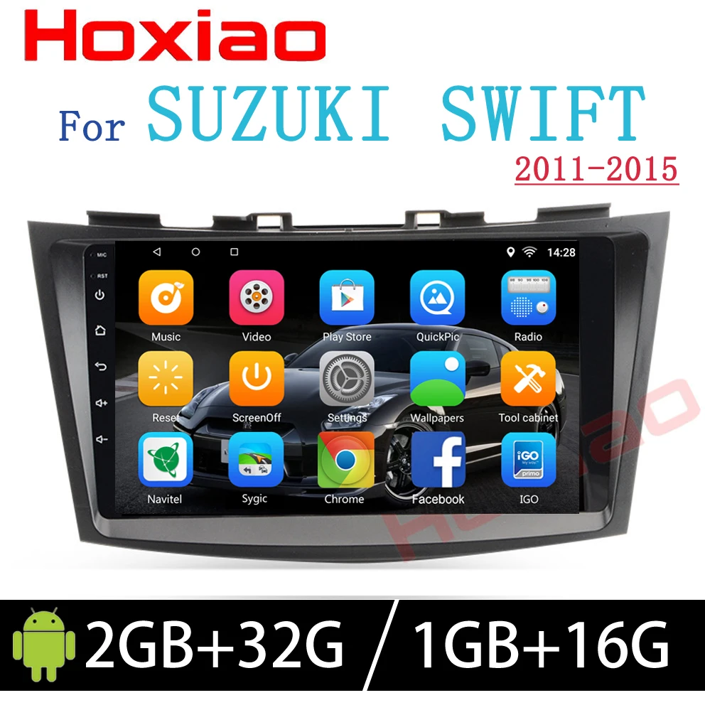 Cheap Hoxiao Android 6.0 for SUZUKI SWIFT 2011-2015 GPS HD multimedia player map navigation WIFI RDS BT no DVD 9  inch 2DIN car radio 0
