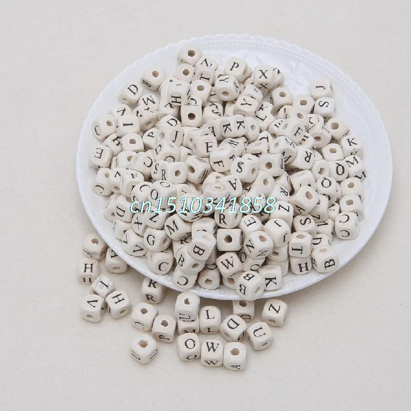 

Wooden Alphabet Beads Letter Bead For Toy Bracelet Necklace Jewelry Accessories