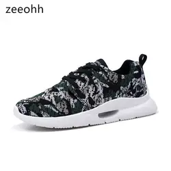 Zeeohh 2019 большой размеры 47 48 демисезонный сетки камуфляж повседневная мужская обувь дышащие удобные теннисные кроссовки masculino adulto