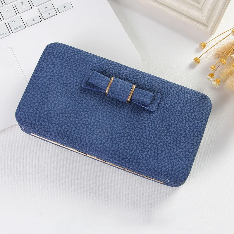 

Purse Bow Wallet Female Big Capacity Card Holders Cellphone Pocket PU Leather Women Money Bag Clutch Lady Wallets