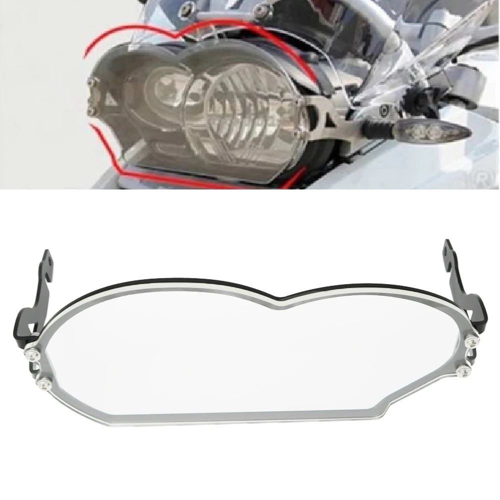 Headlight Guard Clear Style Front Lamp Protector Cover for BMW R1200GS R 1200 R1200 GSAdventure 2008 2009 2010 2011 2012 (8)