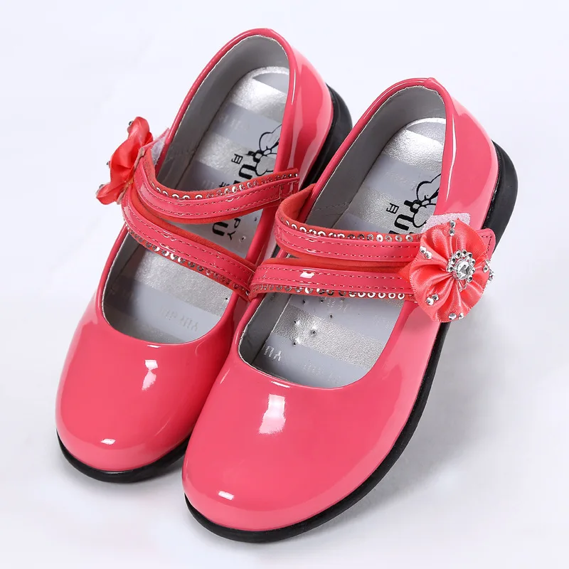 Популярная весенняя обувь для больших девочек; модная обувь принцессы без шнуровки; Детские кроссовки; кожаная обувь для девочек; размер обуви 26-36 - Цвет: purple