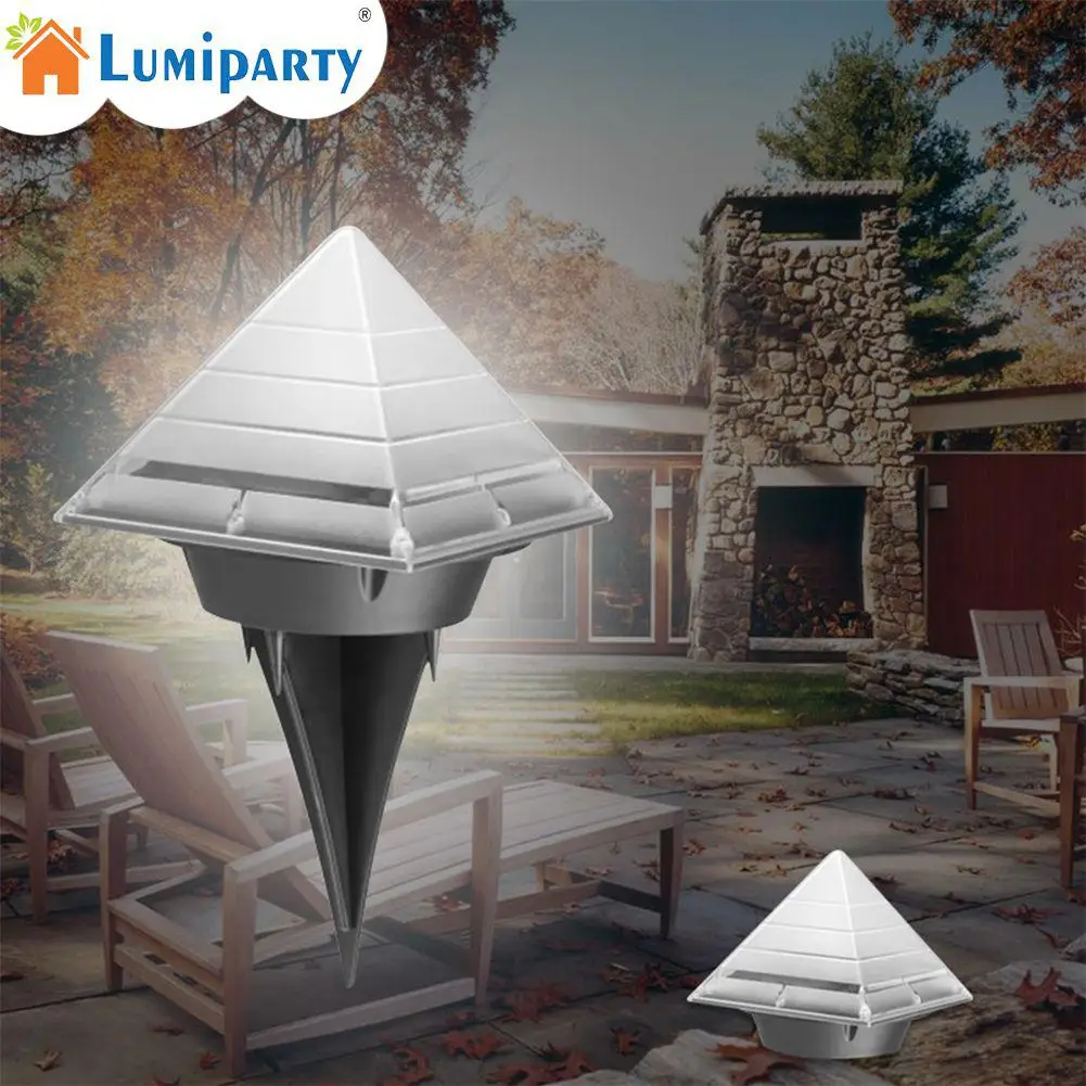 LumiParty Pyramid Shaped Solar Ground Lights Underground Buried Light