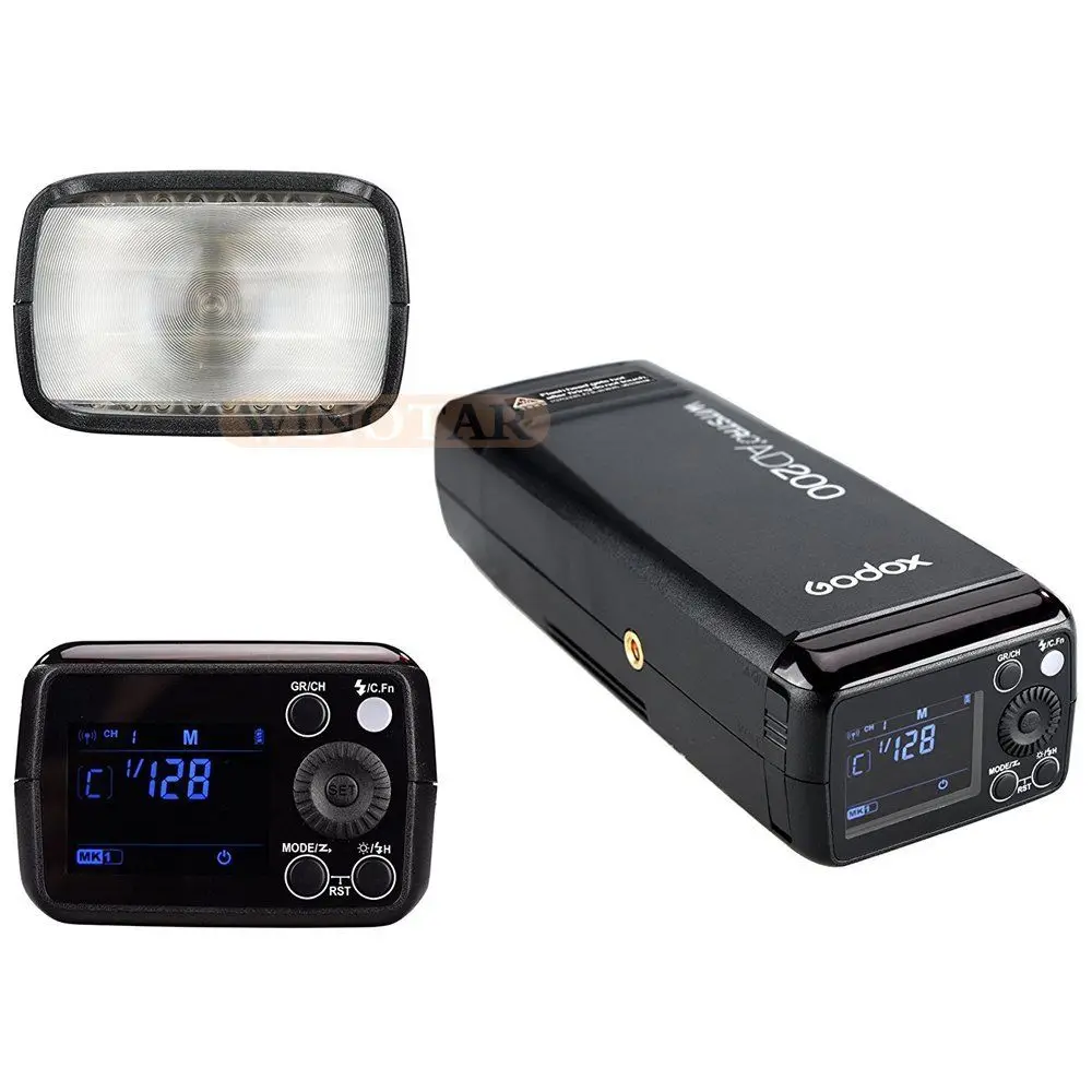 Godox AD200 200Ws TTL GN60 HSS Вспышка Встроенная 2 4G Беспроводная + Xpro C/N/F/S/O передатчик для