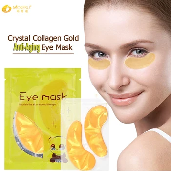 

50pcs/25Pairs Collagen Gold Crystal Eye Mask Sleep Gel Mask Eye Patches Dark Circles Face Care Mask For Eye Bags Removal Woman