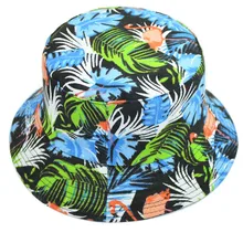 Шляпы из хлопка с листьями для женщин и мужчин Фламинго Панама Кепка Солнцезащитная