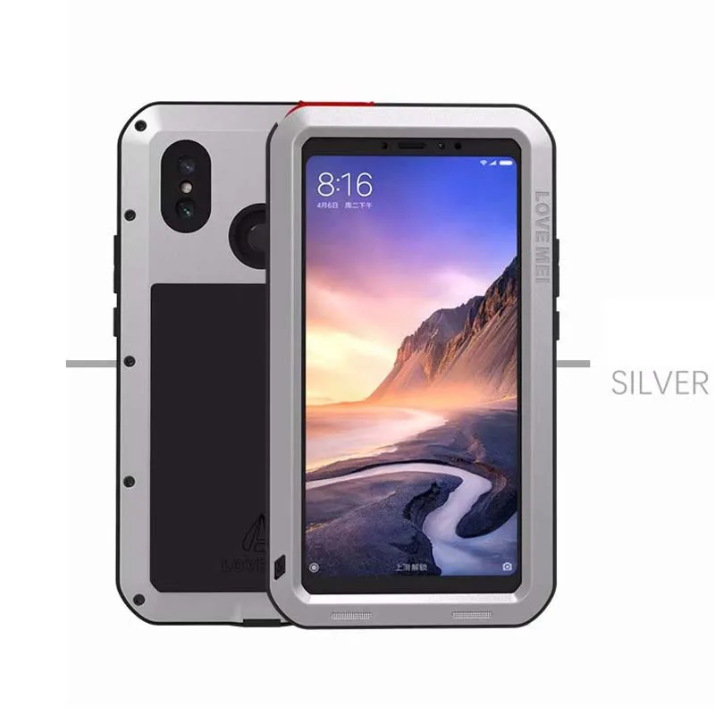

Original Brand Aluminum Metal Case For Xiaomi Mi8 Max Max2 Max3 Shockproof Cover 360Full Body Protective Coque Phone Case KS0002
