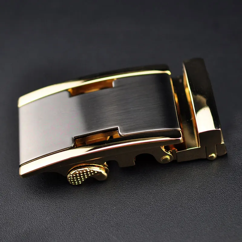 Fashion 2017 Automatic mens leather belts luxury brand designer Gold silver belt buckles fashion ...