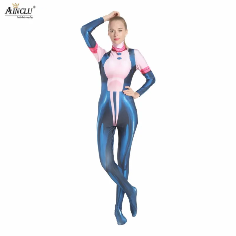 Ainclu, 3D принт, женский, детский, OCHACO URARAKA, карнавальный костюм, Zentai, мой герой, Academy Boku, no Hero Academy, косплей, боди, комбинезон