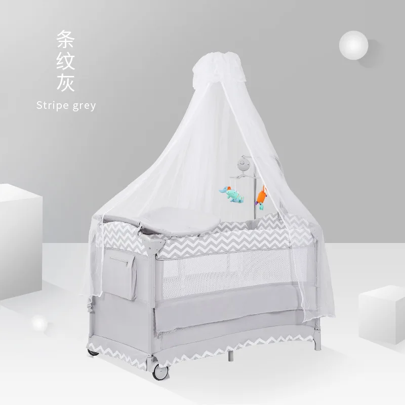 Cobabies Мультифункциональный детская кроватка сетки для игры колесо кровать кроватки