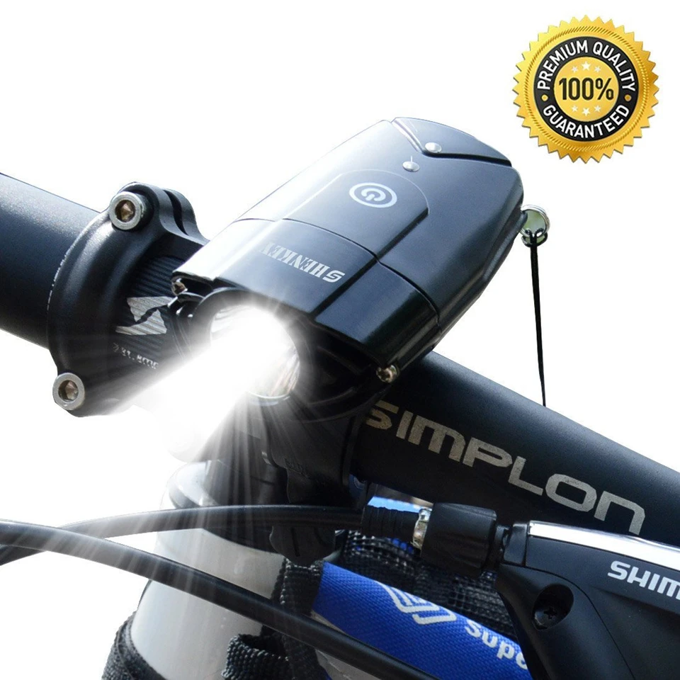 Aluminium Alloy LED Bike Light Set Flashlight USB Rechargeable Single Bike Lamp
