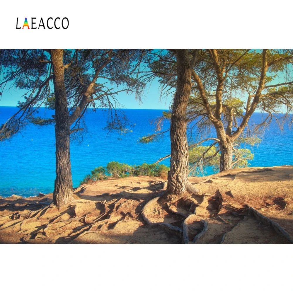 

Laeacco Seaside Water Tree Landscapes Posters Portrait Backgrounds Photography Vinyl Photographic Backdrops For Photo Studio