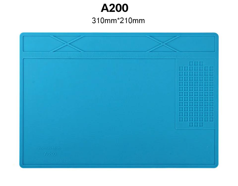 Мягкий силиконовый паяльный рабочий коврик Теплоизоляционный Настольный коврик платформа для обслуживания электрических компонентов сварочная ремонтная станция - Цвет: A200
