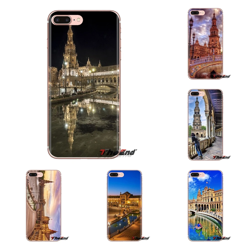 Плаза де ESPANA Sevilla Испания для Samsung Galaxy A3 A5 A7 A9 A8 Star A6 Plus 2018 2015 2016 2017 прозрачные мягкие