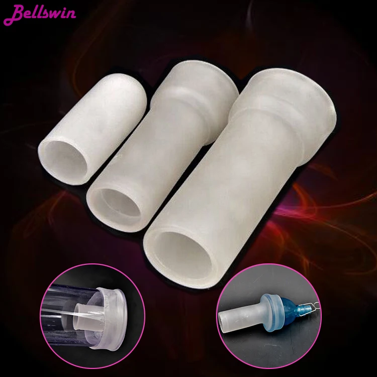 2 Silicone Sleeves For All Penis Enlargement Extender Stretcher Pump 