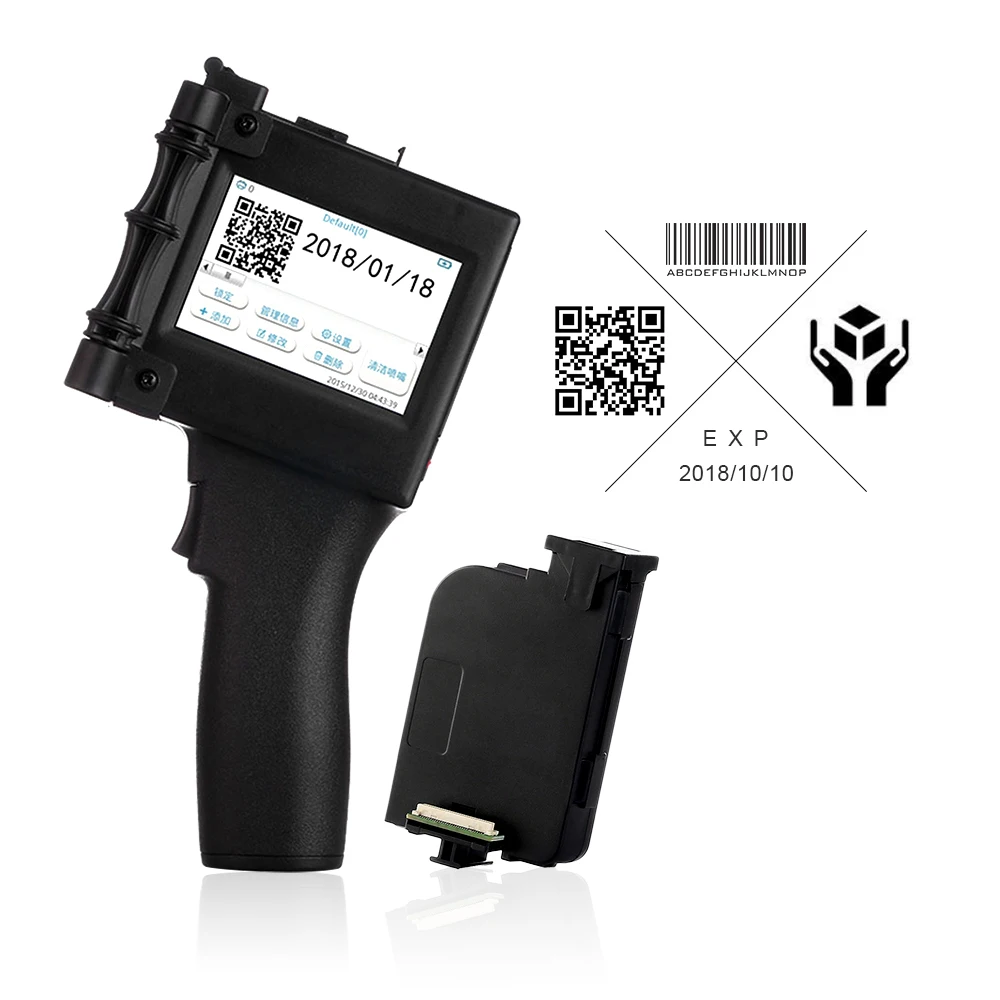 Ручной принтер с сенсорным экраном 600DPI Интеллектуальный USB струйный QR кода