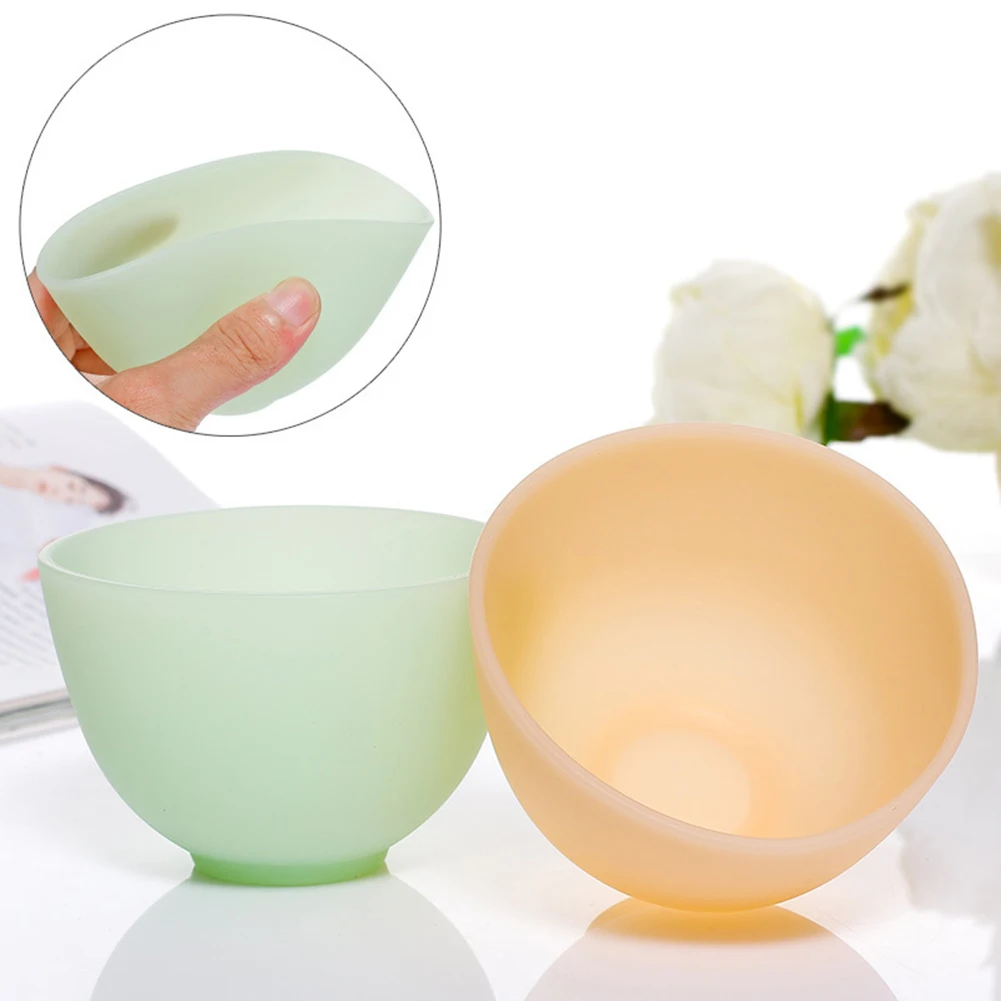 

ELECOOL 1pc Resin Materials Silica Gel DIY Facial Mask Bowl Non-slip Bottom Practical Cosmetic Makeup Tool for Face Care Tool