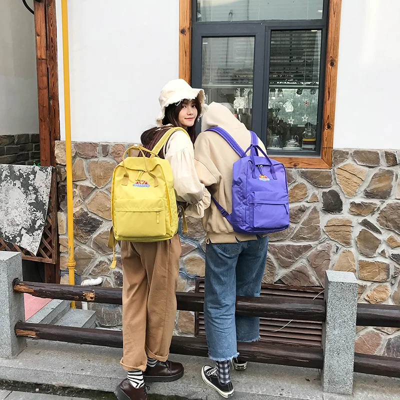MENGHUO Panelled 2018 Women Canvas Backpack School bag for Girl Ladies Teenagers Casual Travel bags Schoolbag Backpack Mochila (21)