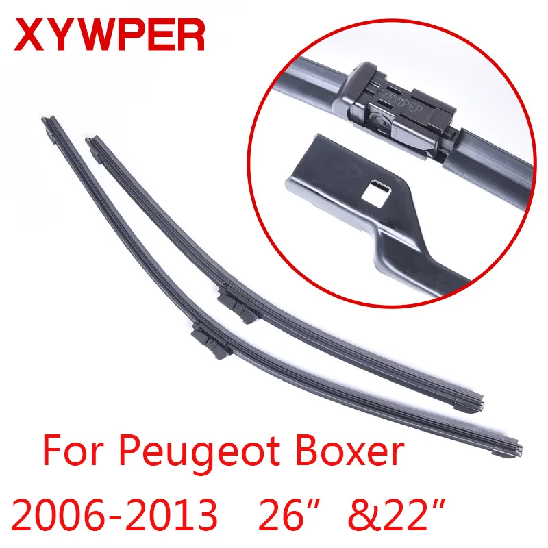

XYWPER Windshield Wiper Blades for Peugeot Boxer 2006 2007 2008 2009 2013 26"&22" Car Accessories Soft Rubber windscreen wipers
