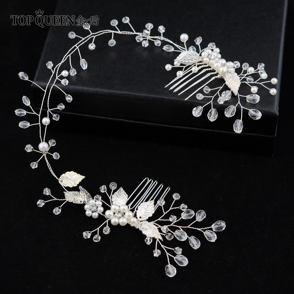 

TOPQUEEN HP27 Wedding Hair Comb Wedding Tiara Bridal Combs Wedding Headwear Wedding Hair Accessories Bridal Headdress