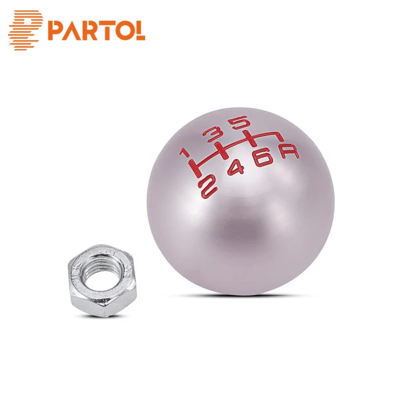 Partol 6 Speed Gear Shift Knob Ball JDM Racing Shifter Knob Manual Transmission With Lock Nut