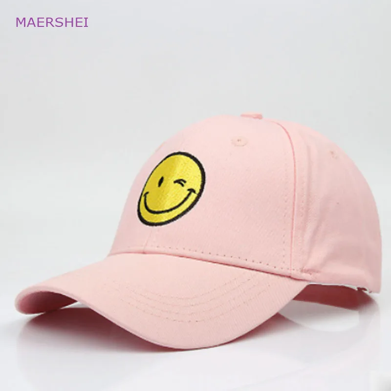 

MAERSHEI Sanpback hat Embroidery Smiley face Baseball Cap Travel Leisure Cap Trend Men and Women Trucker Hat