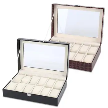 

12 Soft Watch Box Jewelry Storage Organizer Display Storage Organizer Watches Boxes Container Case Holder