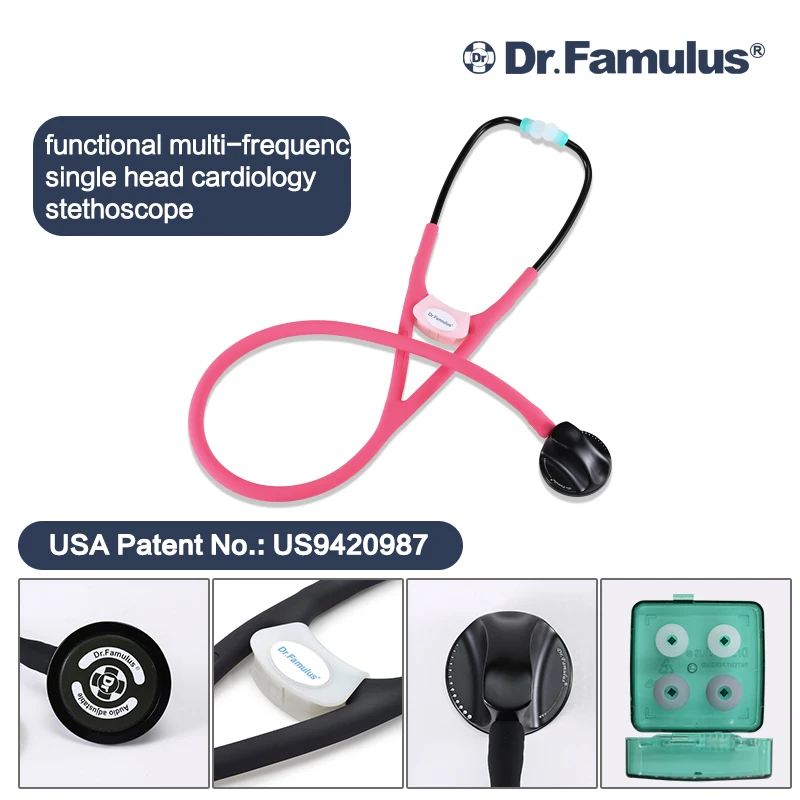 

functional multi-frequency single head cardiology stethoscope professional medical device