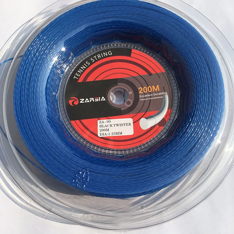 

2017 NEW color Blue 1 Roll ZARSIA Hexaspin twister polyester tennis strings 1.23 mm 16G hard feeling string 200m