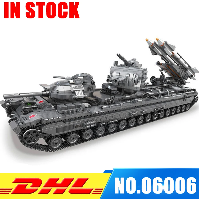 

In Stock XINBAO 06006 Block Creative MOC Military Series The KV-2 Tank Set children Educational Building Blocks Bricks Toys