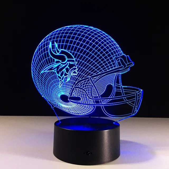 Novelty NFL Minnesota Vikings Football Helmet Illusion LED