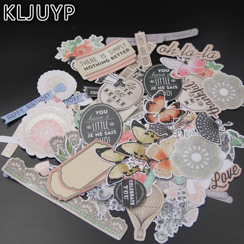 

KLJUYP 106pcs Bird Butterfly Cardstock Die Cuts for Scrapbooking Happy Planner/Card Making/Journaling Project