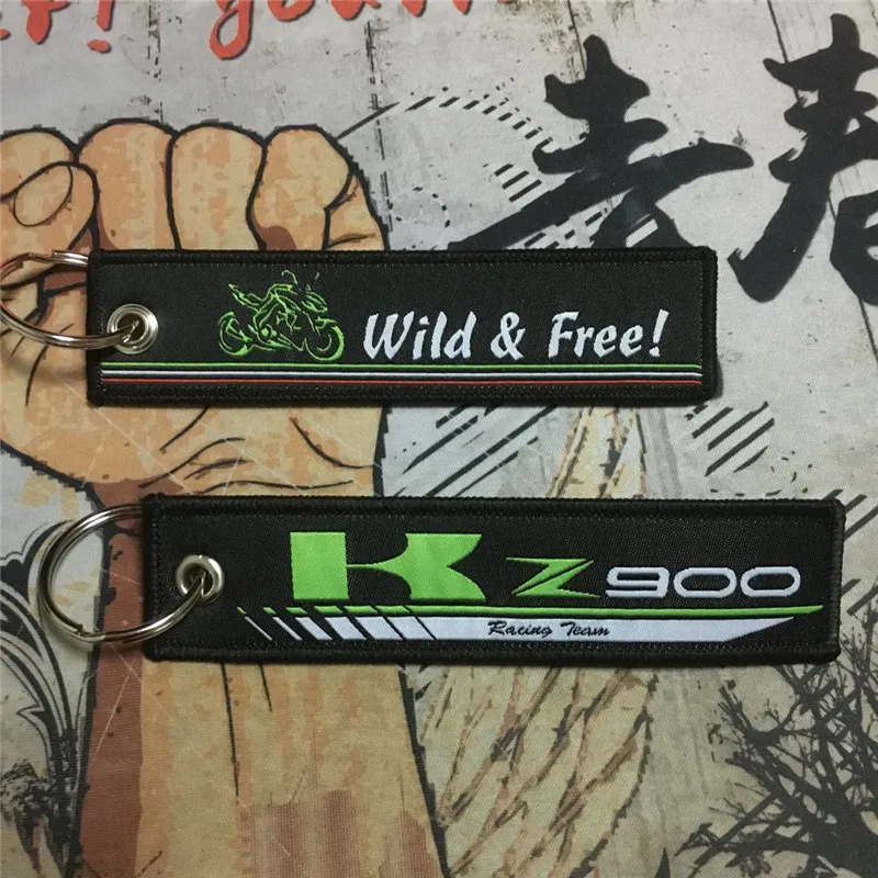 Для Kawasaki Z900 брелок для ключа мотоцикла шнурок вышитый жаккардовый подвесной