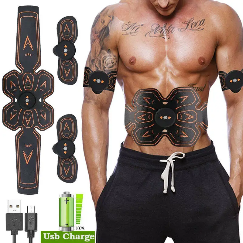 

2019 Abdominal Muscle Stimulator Trainer Rechargable Wireless EMS Abs Exerciser Gear For Body Slim Fat Burning Workout Equipment