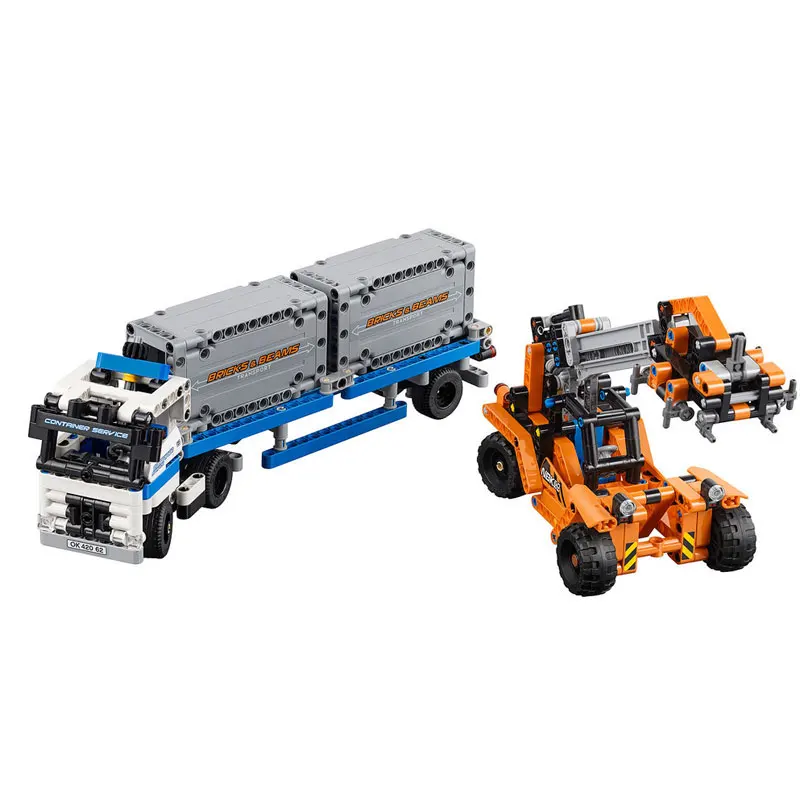 

Lepin 20035 631PCS science and technology series building block machinery group container truck children education toys
