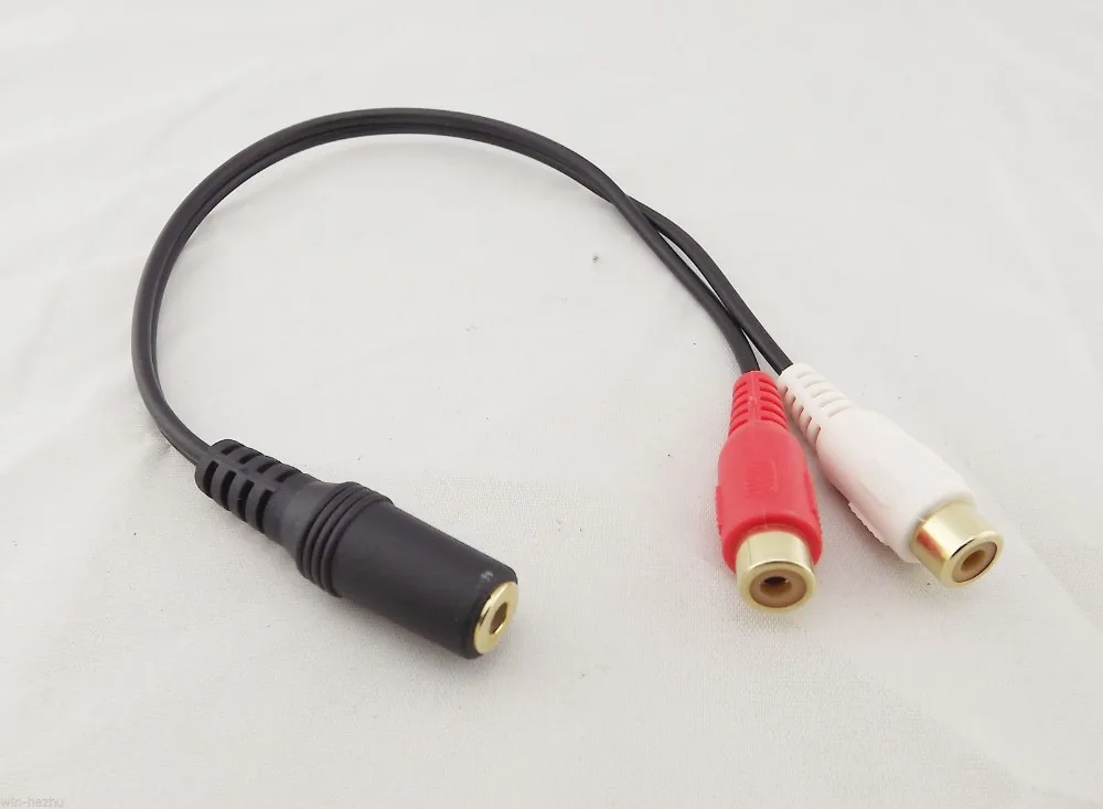 2 шт. аудио адаптер с разъемом мама 3 5 мм 25 см|adapter cable|cable adapterstereo splitter audio |