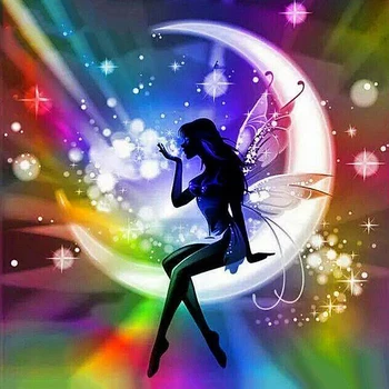

Diamond Painting Cartoon Elf Diamond Embroidery Full Square 5D Diamond Art Cross Stitch Portrait Home Decoration