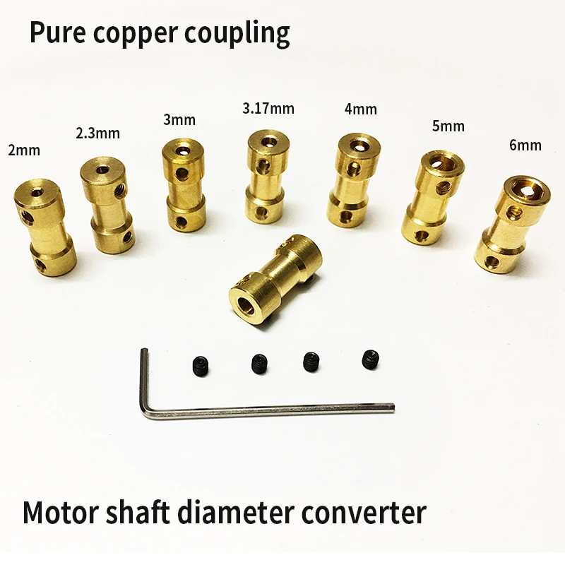 

Brass flexible motor shaft coupling coupling motor drive connector motor shaft converter 2/2.3/3/3.17/4/5/6mm optional