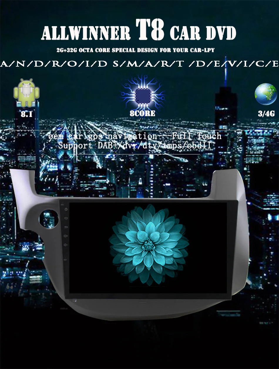 Flash Deal IPS 10.1" Octa 8 core 2G RAM 32 ROM 2 din Android 9.0 Car DVD GPS Navi For Honda fit 2007 2008 2009 2010 2012 13 Tape Recorder 2