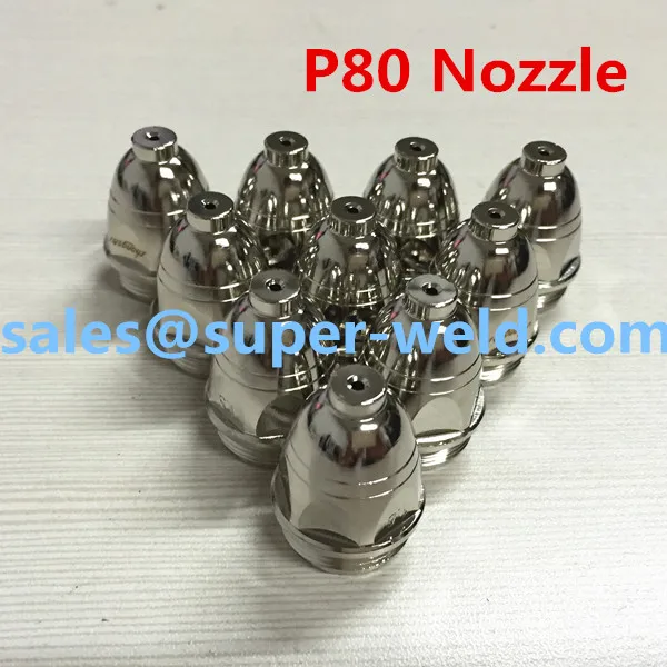 

P80 Nozzle TET01507 20pcs Plasma Consumable for 80A Especially for CNC cutting