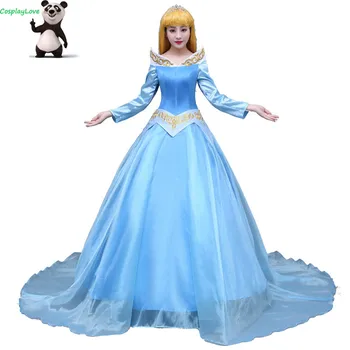 

CosplayLove Sleeping Beauty Cosplay Kid Adult Blue Briar Rose Princess Aurora Dress Cosplay Costume Custom Made