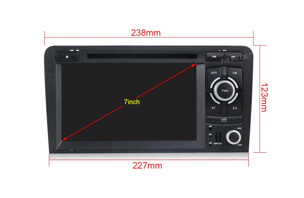 Discount 1024X600 Android 8.1 2 din car dvd gps navigation for Audi A3 S3 2003-2013 car radio multimedia aoturadio player touch screen 4
